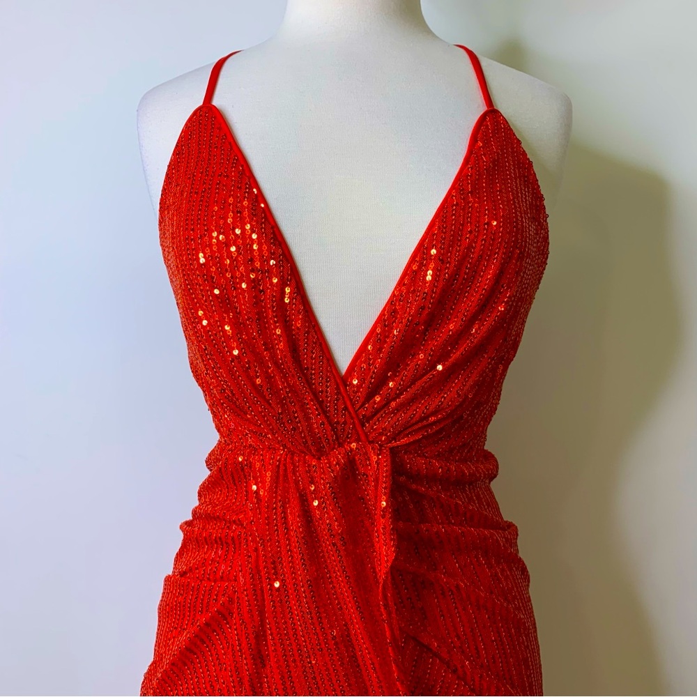 Sexy Lady in red dress